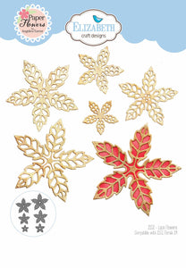 Elizabeth Craft Designs A Joyous Christmas Collection Lace Flowers Die Set (2152)