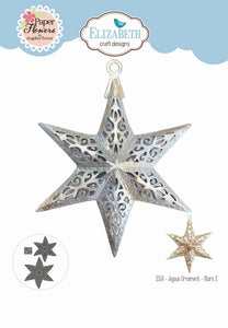 Elizabeth Craft Designs A Joyous Christmas Collection Joyous Ornament Stars 2 Die Set (2158)