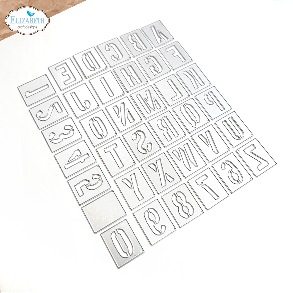 Elizabeth Craft Designs La Dolce Vita Collection Stencil Alphabet Die Set (2173)