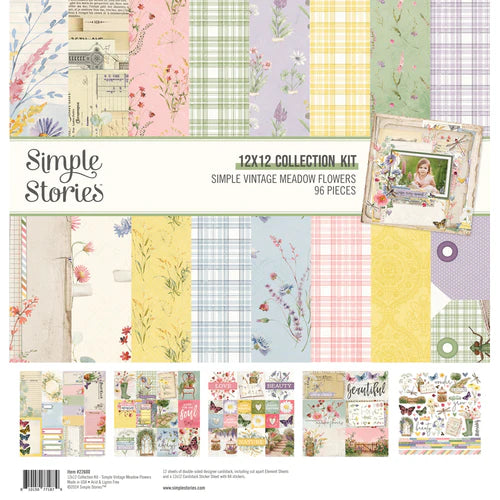 Simple Stories Simple Vintage Meadow Flowers 12x12 Collection Kit (22600)