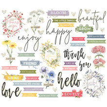 Load image into Gallery viewer, Simple Stories Simple Vintage Meadow Flowers Sentiments Bits (22624)
