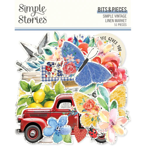 PREORDER - Simple Stories Simple Vintage Linen Market Bits & Pieces (22721)