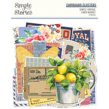 Load image into Gallery viewer, PREORDER - Simple Stories Simple Vintage Linen Market Chipboard Clusters (22728)
