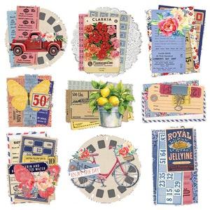 PREORDER - Simple Stories Simple Vintage Linen Market Chipboard Clusters (22728)