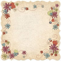 Creative Imaginations 12x12 Scrapbook Paper Floral Medley Stitched (28767)