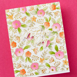 Spellbinders Paper Arts Floral Celebration BetterPress and Stencil Bundle (BD-0835)