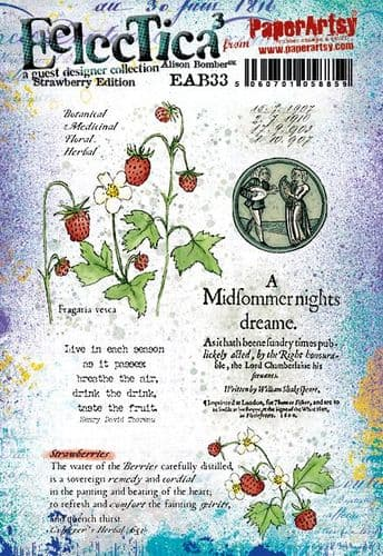 PaperArtsy Electica3 Rubber Stamp Strawberry Edition by Alison Bomber (EAB33)