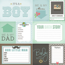 Load image into Gallery viewer, Scrapbook Customs 12x12 Scrapbook Paper Baby Boy Newborn Paper (36954)
