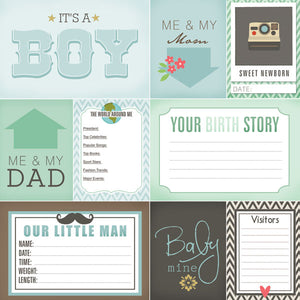 Scrapbook Customs 12x12 Scrapbook Paper Baby Boy Newborn Paper (36954)