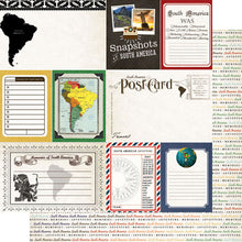 Load image into Gallery viewer, Scrapbook Customs 12x12 Scrapbook Paper South America Journal Paper (37110)
