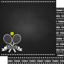 Load image into Gallery viewer, Scrapbook Customs 12x12 Scrapbook Paper Tennis Chalkboard Paper (37321)
