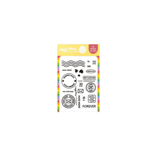 Waffle Flower Clear Stamp Set Postage Collage (421381)