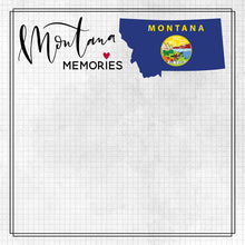 Load image into Gallery viewer, Scrapbook Customs 12x12 Scrapbook Paper Montana Adventure Map Paper (38499a)
