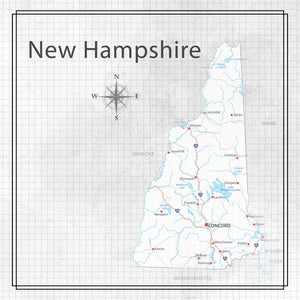 Scrapbook Customs 12x12 Scrapbook Paper New Hampshire Adventure Map Paper (38553a)