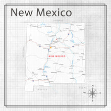 Load image into Gallery viewer, Scrapbook Customs 12x12 Scrapbook Paper New Mexico Adventure Map Paper (38555a)
