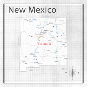 Scrapbook Customs 12x12 Scrapbook Paper New Mexico Adventure Map Paper (38555a)