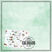 Load image into Gallery viewer, Scrapbook Customs 12x12 Scrapbook Paper Colorado Postage Map Paper (39427)
