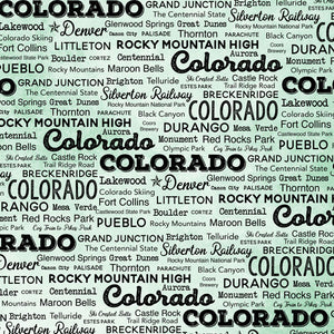 Scrapbook Customs 12x12 Scrapbook Paper Colorado Postage Map Paper (39427)