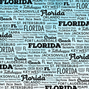 Scrapbook Customs 12x12 Scrapbook Paper Florida Postage Map Paper (39430)