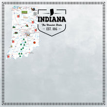 Load image into Gallery viewer, Scrapbook Customs 12x12 Scrapbook Paper Indiana Postage Map Paper (39435)
