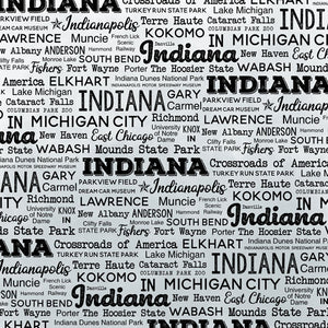 Scrapbook Customs 12x12 Scrapbook Paper Indiana Postage Map Paper (39435)