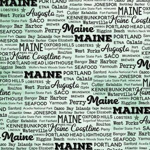 Scrapbook Customs 12x12 Scrapbook Paper Maine Postage Map Paper (39440)