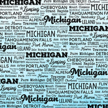 Load image into Gallery viewer, Scrapbook Customs 12x12 Scrapbook Paper Michigan Postage Map Paper (39443)
