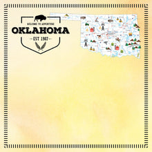 Load image into Gallery viewer, Scrapbook Customs 12x12 Scrapbook Paper Oklahoma Postage Map Paper (39457)
