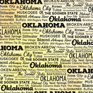 Scrapbook Customs 12x12 Scrapbook Paper Oklahoma Postage Map Paper (39457)