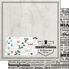 Load image into Gallery viewer, Scrapbook Customs 12x12 Scrapbook Paper Pennsylvania Postage Map Paper (39459)
