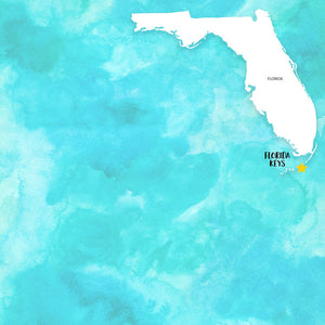 Scrapbook Customs 12x12 Scrapbook Paper Florida The Keys Coral Cay Archipelago Paper (39667)