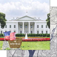 Load image into Gallery viewer, Scrapbook Customs 12x12 Scrapbook Paper Washington DC The White House Paper (39739)
