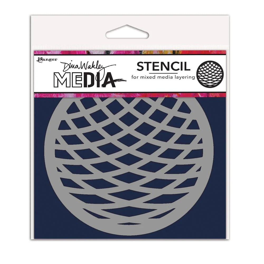 Dina Wakley Media Stencil Squished Coaster- MDS84976