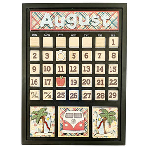 Foundations Décor Magnetic Calendar Set August (40194-8)