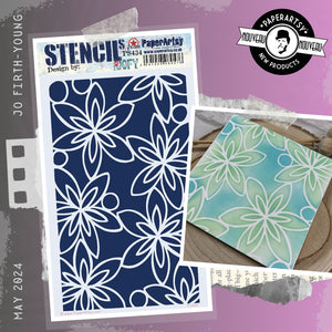 PaperArtsy Stencil Flowers designed by Jo Firth-Young (PS434)