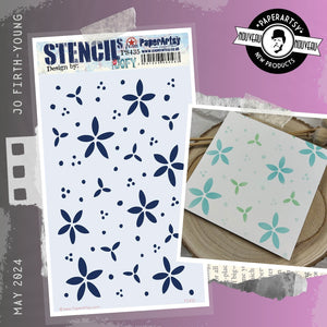 PaperArtsy Stencil Scattered Flowers designed by Jo Firth-Young (PS435)