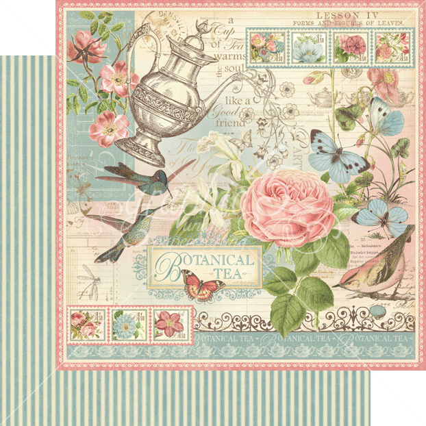 Graphic 45 Botanical Tea Collection 12x12 Scrapbook Paper Botanical Tea (4500875)