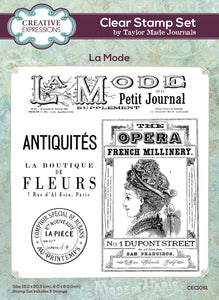 Creative Expressions Clear Stamp Set La Mode designed by Taylor Made Journals (CEC1051)