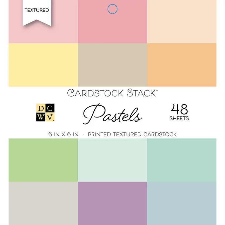 DCWV Textured 6x6 Cardstock Stack Pastels (PS-005-00548)