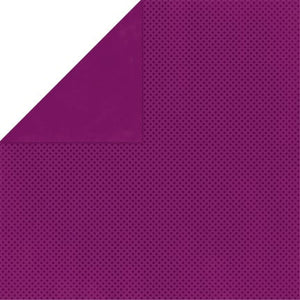 BoBunny Back to Basics 12x12 Scrapbook Paper Boysenberry Dot (12BYD556)