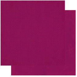 BoBunny Back to Basics 12x12 Scrapbook Paper Mulberry Dot (12MD570)