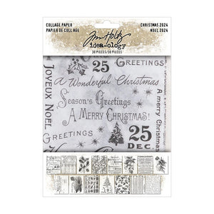 Tim Holtz idea-ology 2024 Christmas Collage Paper (TH94409)