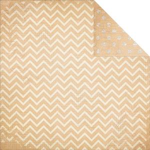 BoBunny DoubleDot Designs 12x12 Scrapbook Paper Chiffon Chevron (12DFC648)