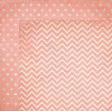 BoBunny DoubleDot Designs 12x12 Scrapbook Paper Coral Chevron (12DFC649)