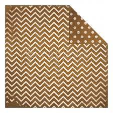 BoBunny DoubleDot Designs 12x12 Scrapbook Paper Decaf Chevron (12DFC650)