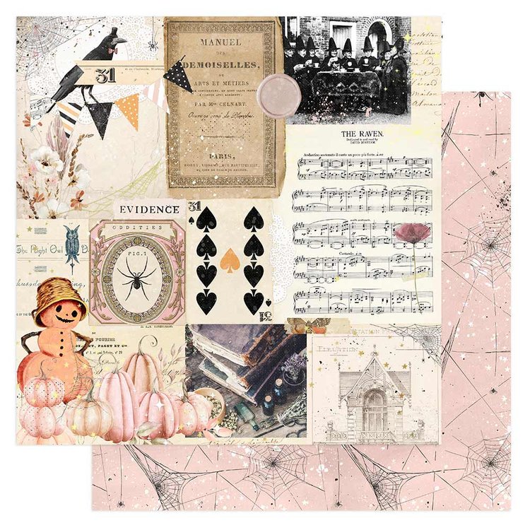 Prima Twilight Collection 12x12 Scrapbook Paper Oddities (981228)