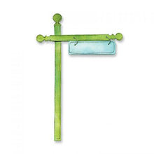 Load image into Gallery viewer, Sizzix Sizzlits Decorative Strip Die Flagpole w/Lantern &amp; Sign by Karen Burniston (657792)
