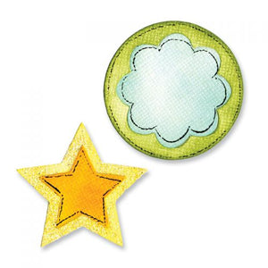 Sizzix Movers & Shapers Die Star & Circle Set designed by Karen Burniston (657795)