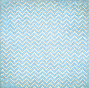 BoBunny DoubleDot Designs 12x12 Scrapbook Paper Powder Blue Chevron (12DFC657)