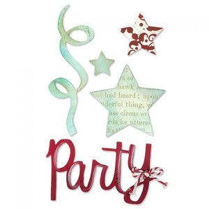 Sizzix Sizzlit Die Set Party Set #2  by Karen Burniston (658034)